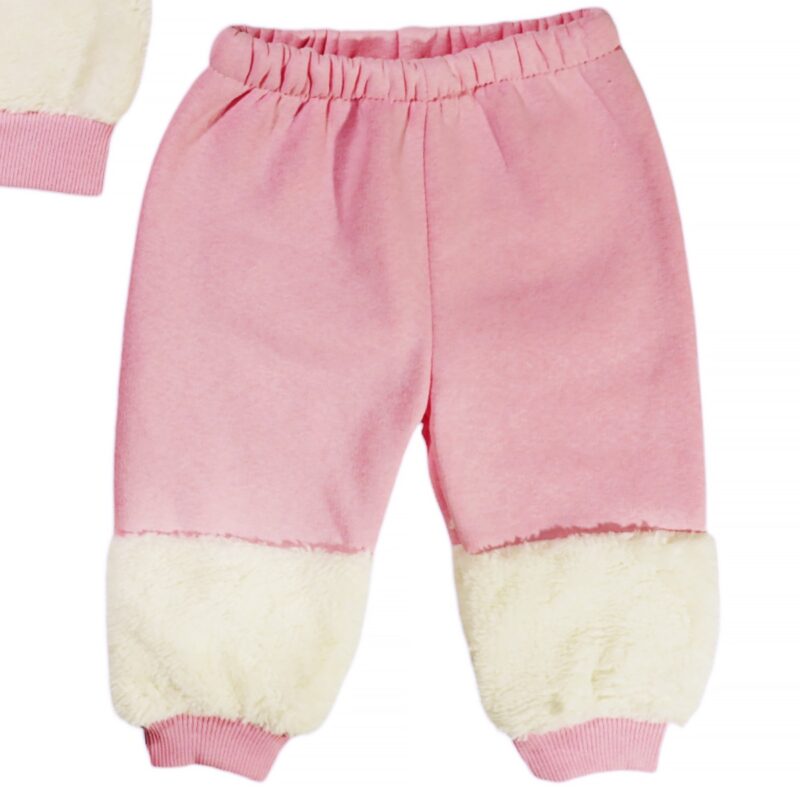 Gules Baby βρεφικό σετ φόρμας από fleece ύφασμα «Smiley Pink Rabbit» - Image 3