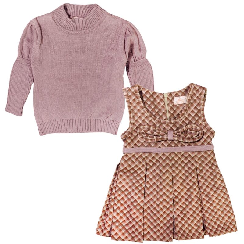 Misse Kids αμάνικο φορεματάκι με μπλουζίτσα «Cheap and Chic» - Image 2