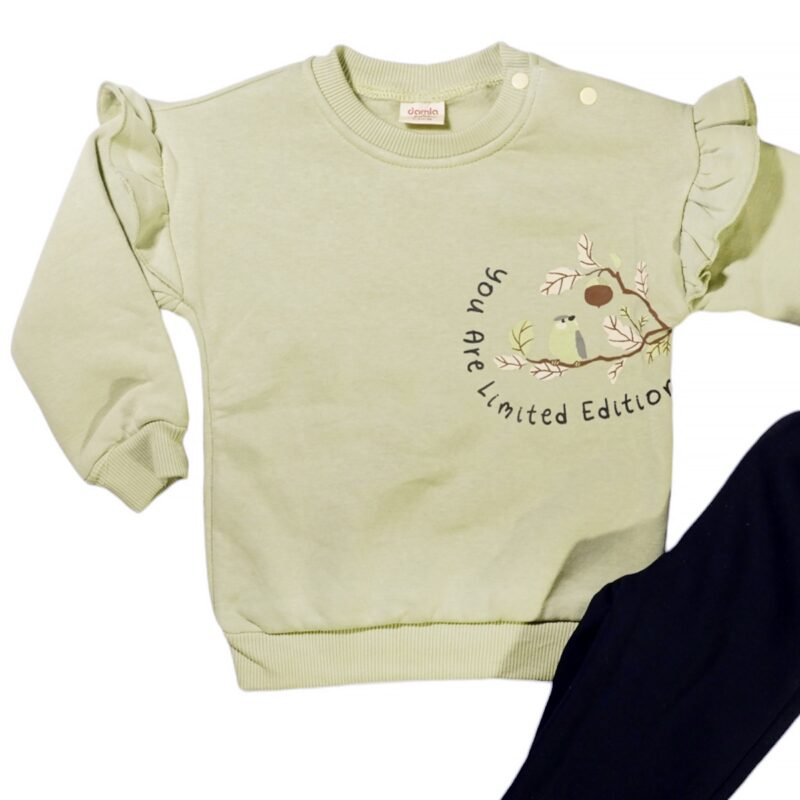 Damla Bebe βρεφικό σετ φόρμας με χνούδι «You Are Limited Edition» - Image 2