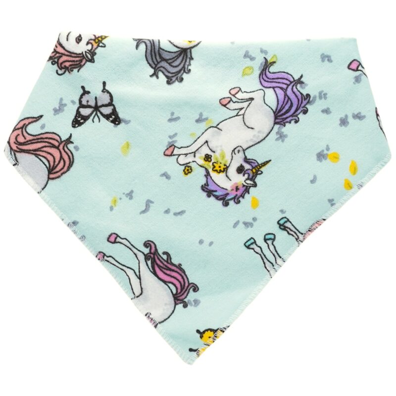 Ozlem Bebe βαμβακερή σαλιάρα – μπαντάνα «Butterflies and Unicorns»
