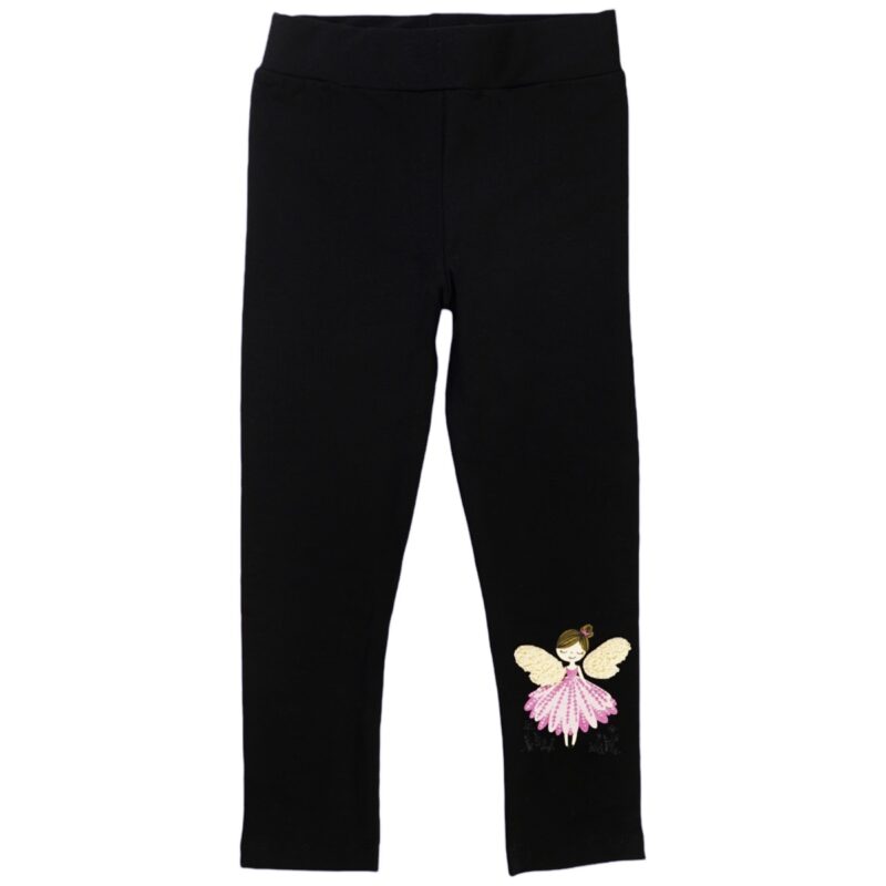 Timi Kids κολάν με χνούδι «Fairy Lady in Black»