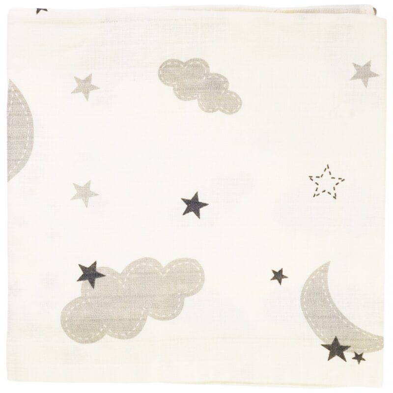 Bebelio πάνα αγκαλιάς για νεογέννητα «Perfect Sky» (0,80m x 0,90 m)