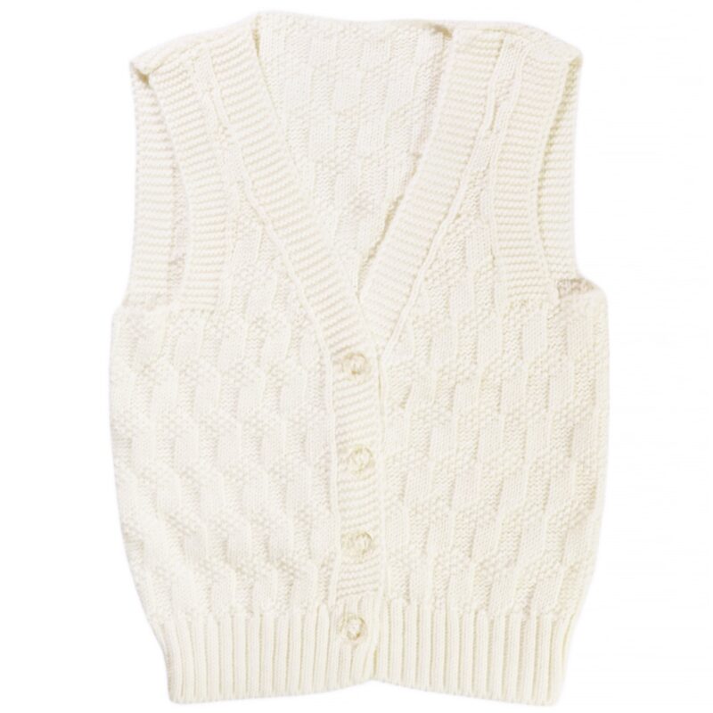 ΑΖ πλεκτό γιλεκάκι «White Knit»