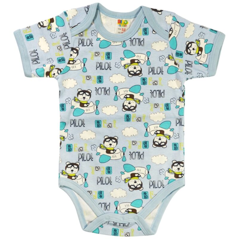 Biyo Kids κοντομάνικο κορμάκι «Pilot Bear»