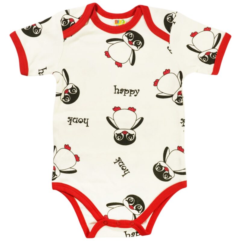 Biyo Kids κοντομάνικο κορμάκι «The Happy Penguins»