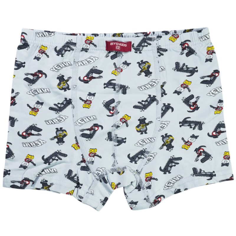 Biyo Kids παιδικό μποξεράκι «Grey Rocking Crocodiles»
