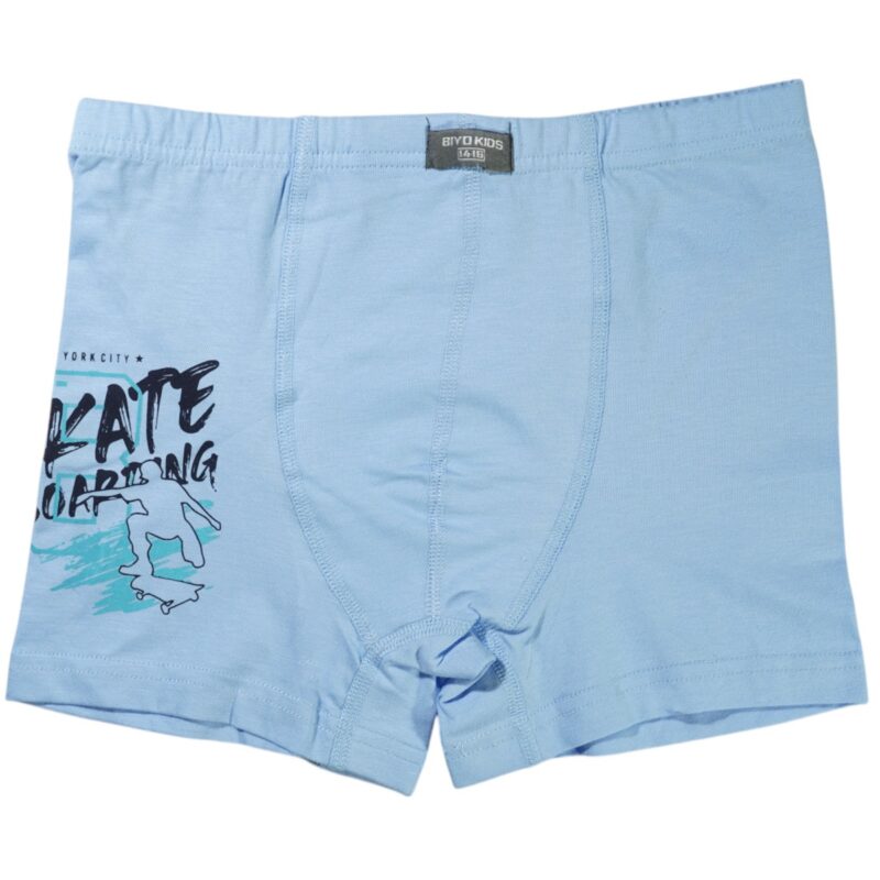 Biyo Kids παιδικό μποξεράκι «Light Blue Skateboarding»