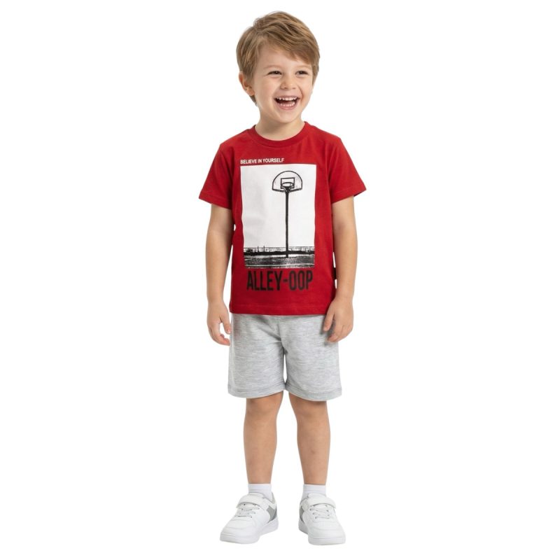 Moyes σετ μπλούζα με σορτσάκι «Believe in Yourself in Red»