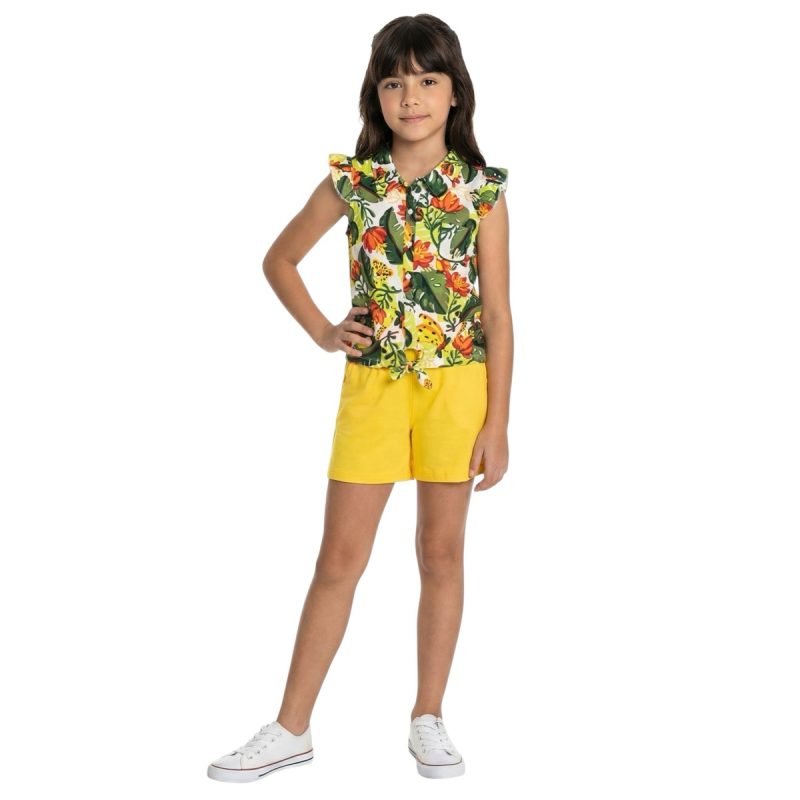 Deco σετ μπλούζα και σορτσάκι «Jungle Greenery»
