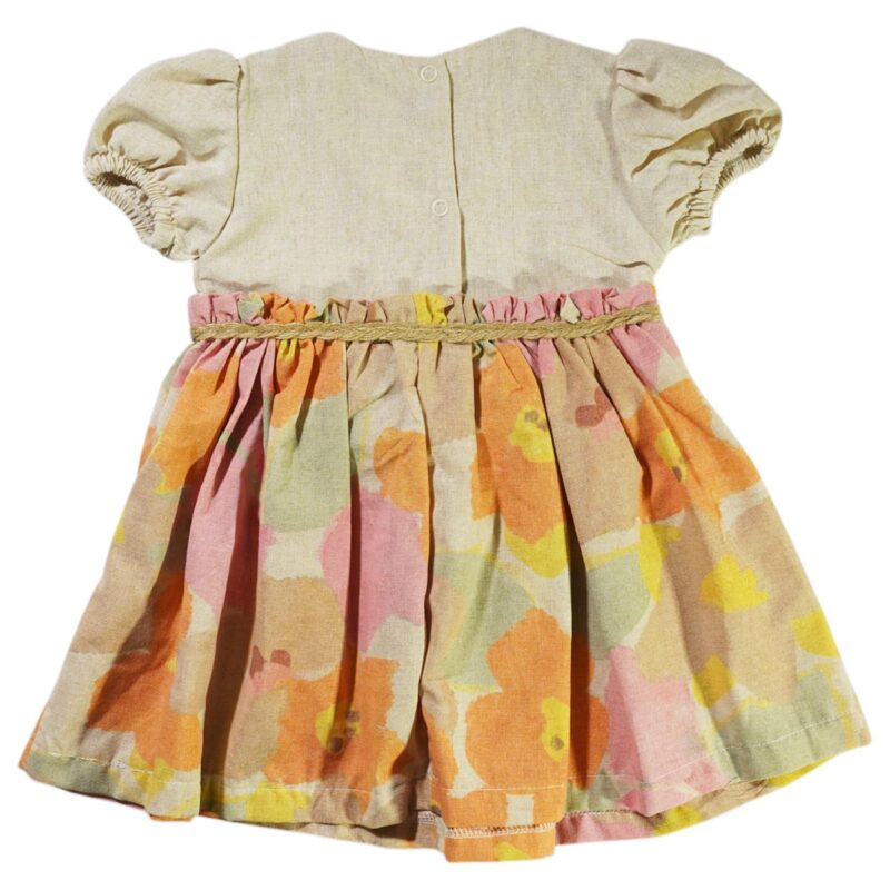 Zeo Kids βρεφικό κοντομάνικο φορεματάκι «Gazania» - Image 2