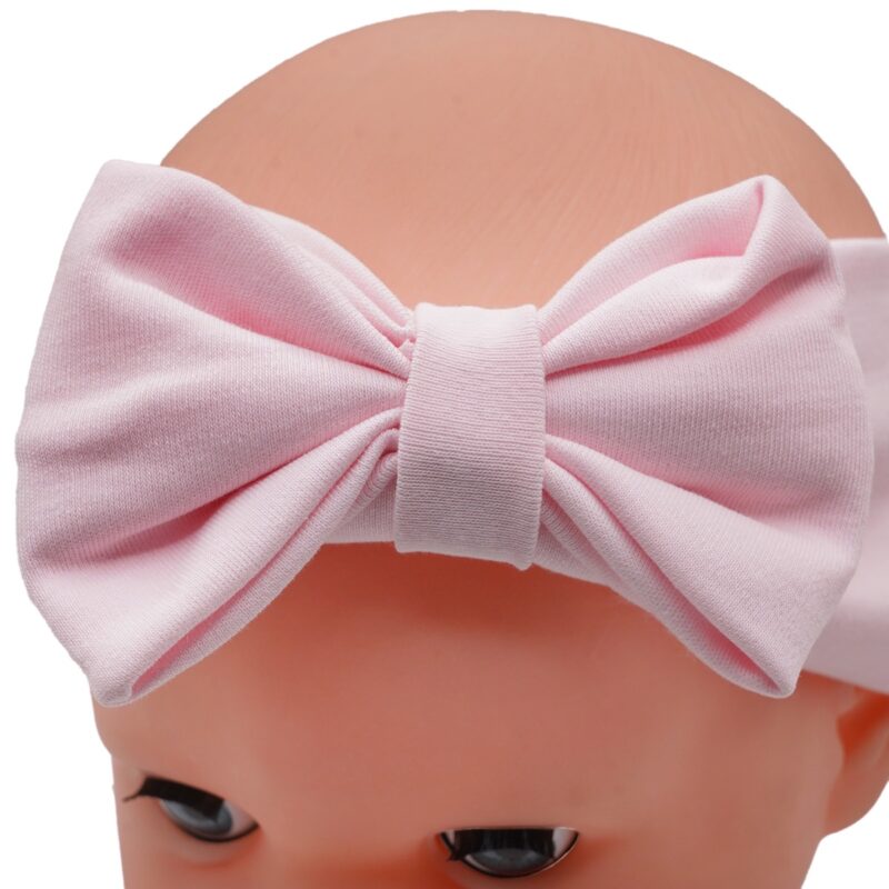 ΑΖ κορδέλα μαλλιών «Pink Cotton Bow» - Image 2