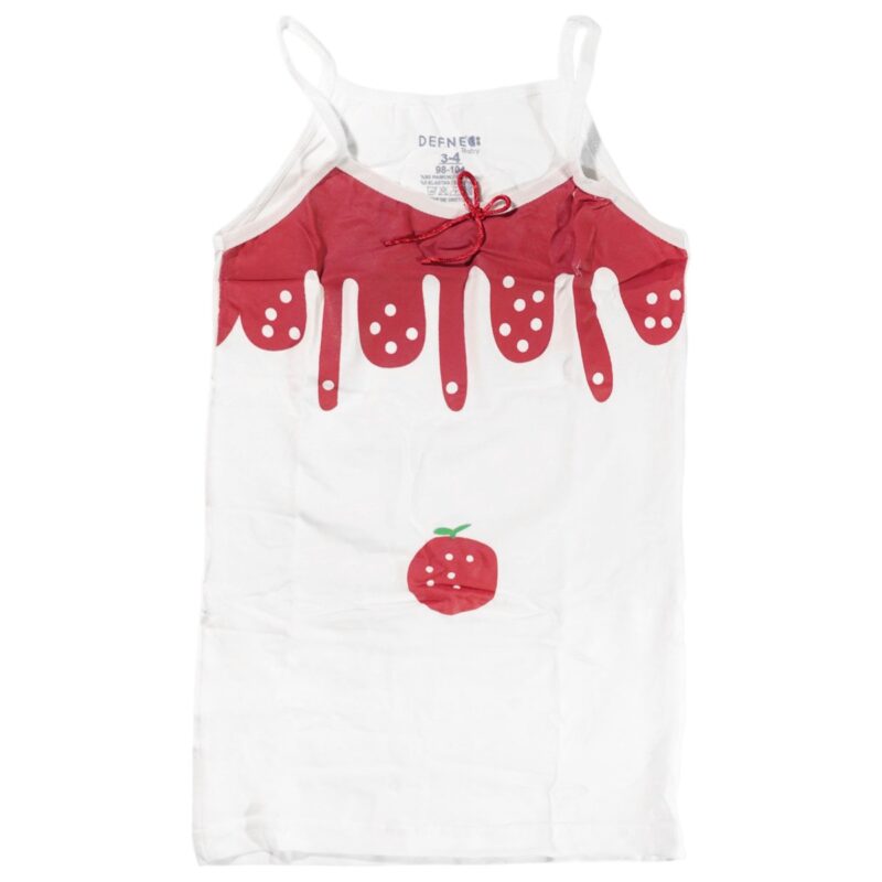 Defne Baby παιδικά φανελάκια τριών τεμαχίων «Strawberries and Hearts» - Image 3