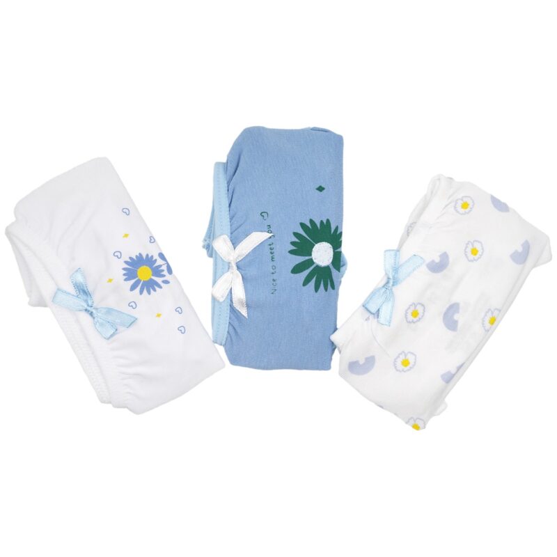 Defne Baby παιδικά βρακάκια τριών τεμαχίων «Chamomiles Panties» - Image 5