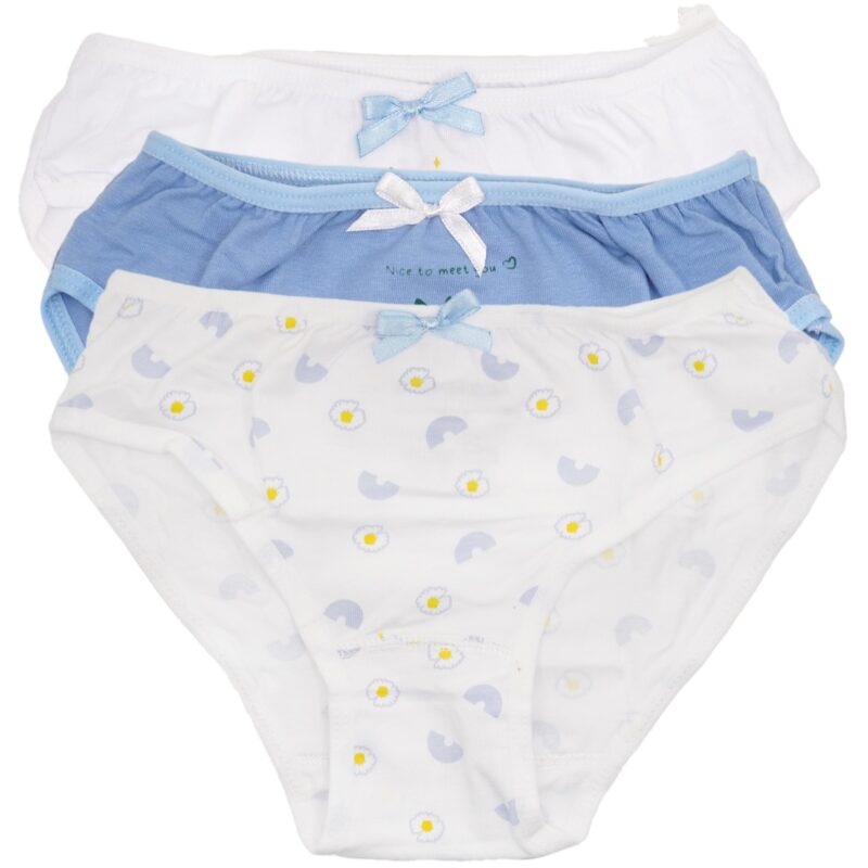 Defne Baby παιδικά βρακάκια τριών τεμαχίων «Chamomiles Panties»