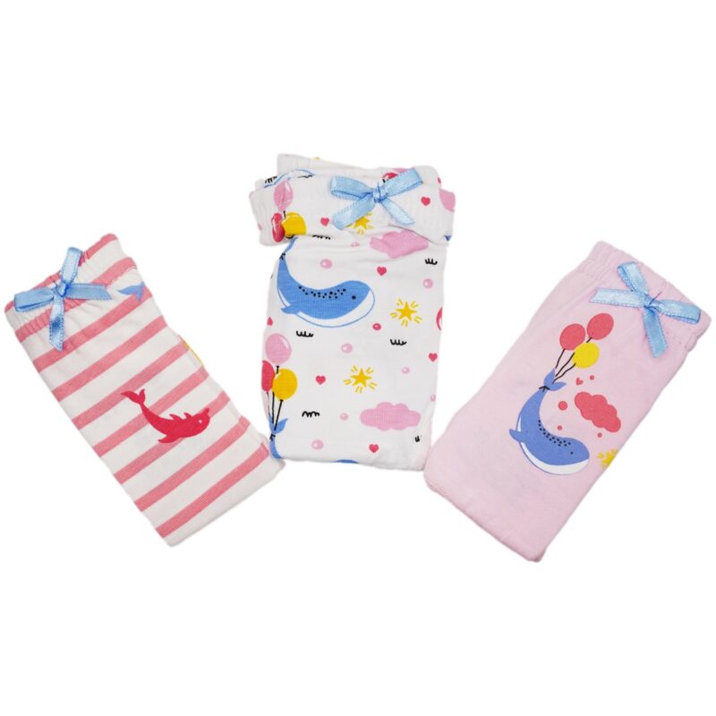 Defne Baby παιδικά βρακάκια τριών τεμαχίων «Whales Panties» - Image 5