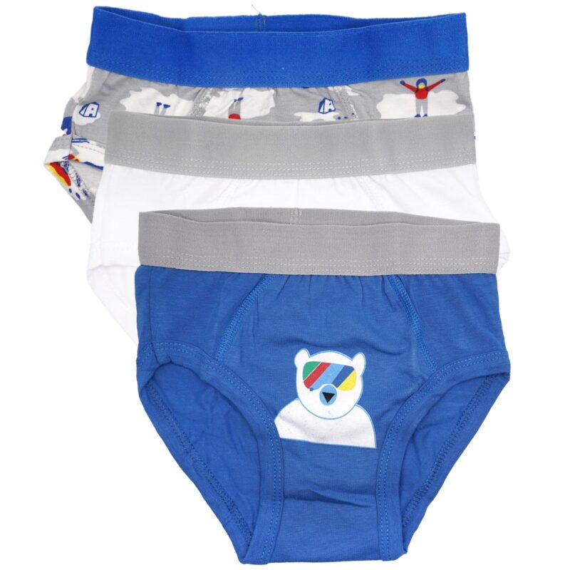 Defne Baby παιδικά βρακάκια τριών τεμαχίων «Snow Teddy Panties»