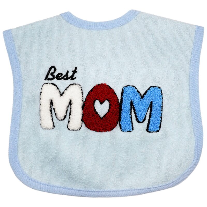 Baby Tone αδιάβροχη σαλιάρα φαγητού «Mom's Best Boy»