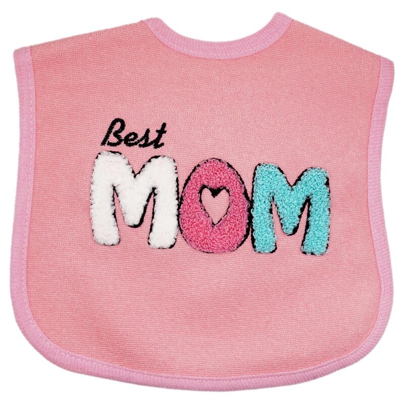 Baby Tone αδιάβροχη σαλιάρα φαγητού «Moms Best Girl»