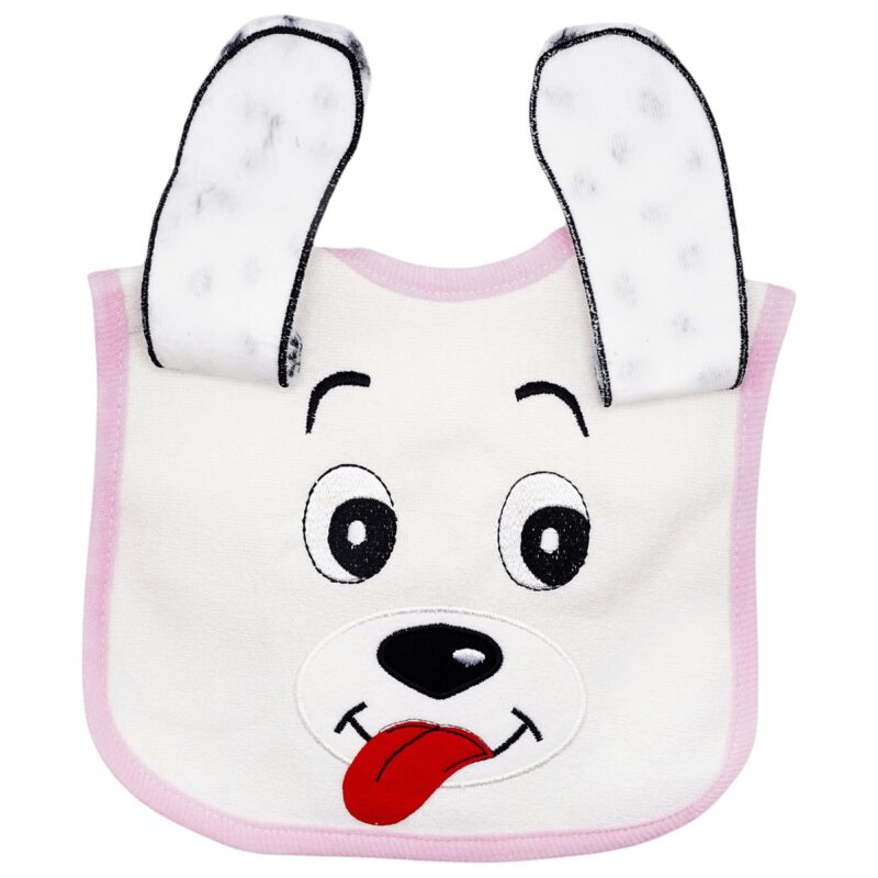 Baby Tone αδιάβροχη σαλιάρα φαγητού «Pink Doggy» - Image 2