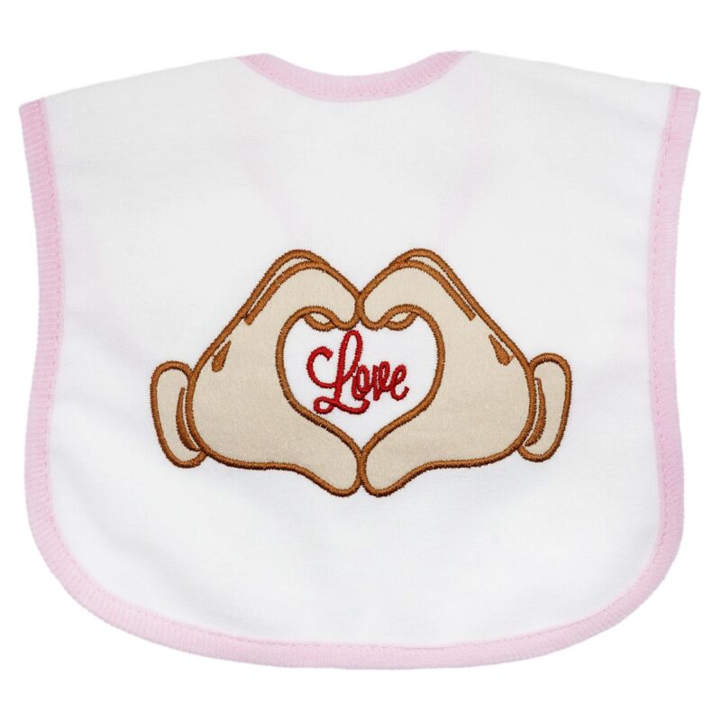 Baby Tone αδιάβροχη σαλιάρα φαγητού «Girls Love»
