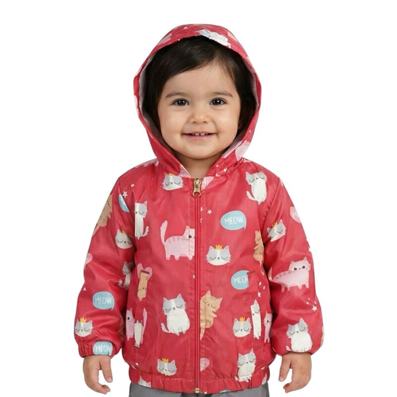 Aydino αντιανεμικό μπουφάν με κουκούλα «Fuchsia Meow»