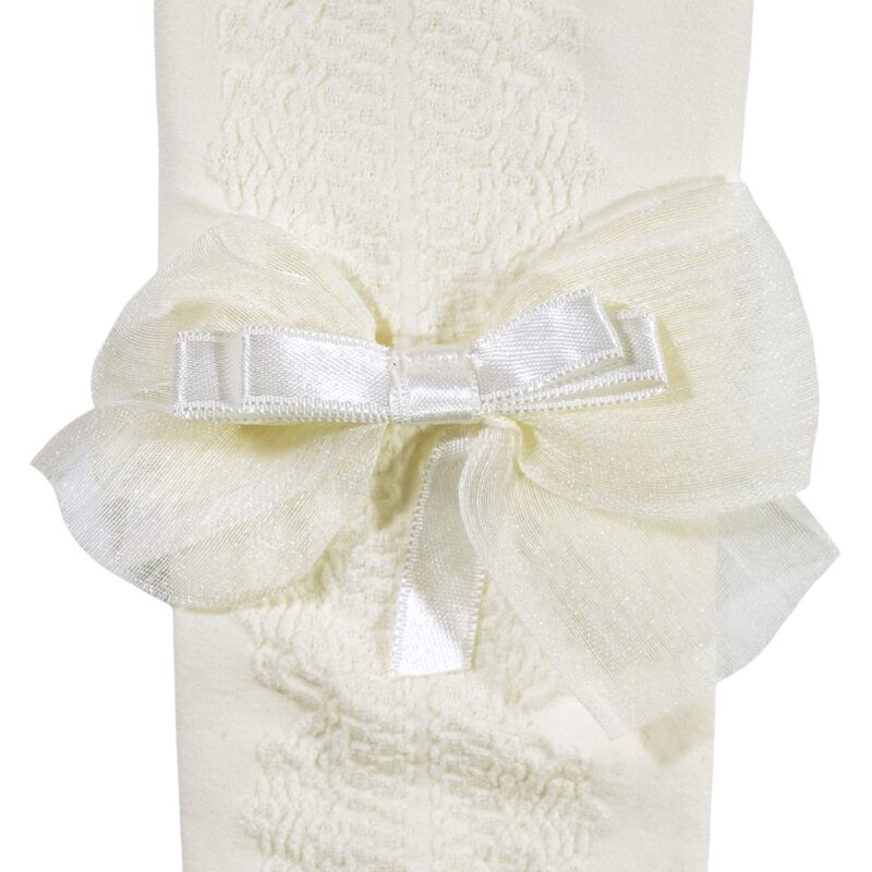 Katamino Kids καλσόν με φιογκάκια «Ecru Tulle Bow» - Image 2