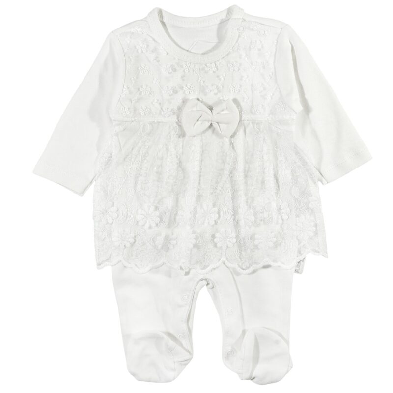 Annora Baby λεπτό ολόσωμο φορμάκι και κορδέλα για τα μαλλιά «Baby Lace» - Image 2