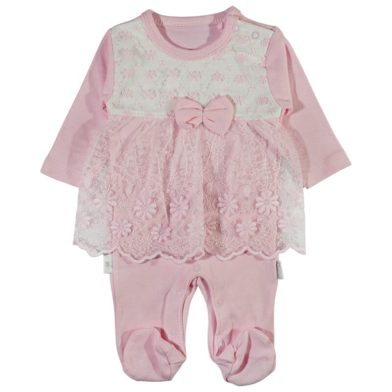Annora Baby λεπτό ολόσωμο φορμάκι και κορδέλα για τα μαλλιά «Cute Lace» - Image 2