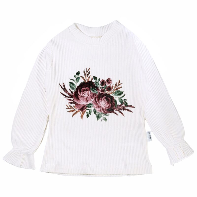 Akira Kids σετ μπλούζα με φούστα από λεπτό ύφασμα «Delicate Roses» - Image 2