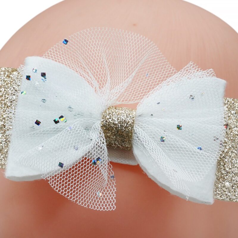 Defne κορδέλα μαλλιών «White Tulle Bow» - Image 2