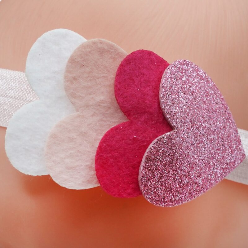 Defne κορδέλα μαλλιών «Pink Hearts» - Image 2