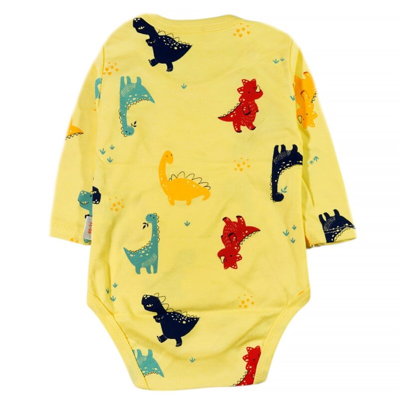 Nayinom μακρυμάνικο κορμάκι «Yellow Dinos» - Image 2