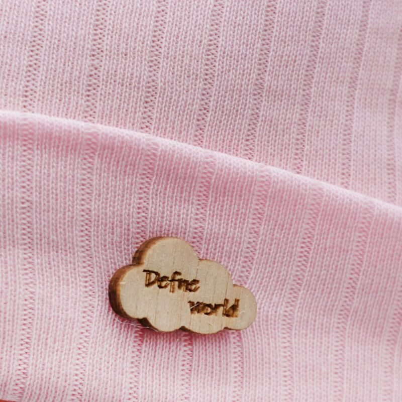 Defne σκουφάκι νεογνού «Pink World» - Image 2