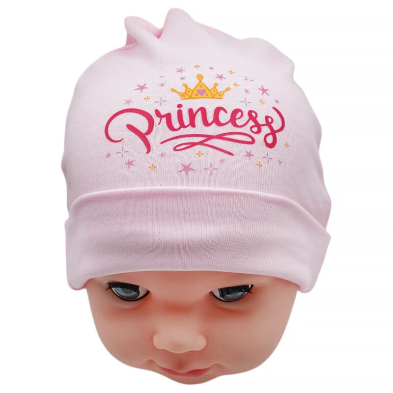 Defne σκουφάκι νεογνού «Pink Princess»
