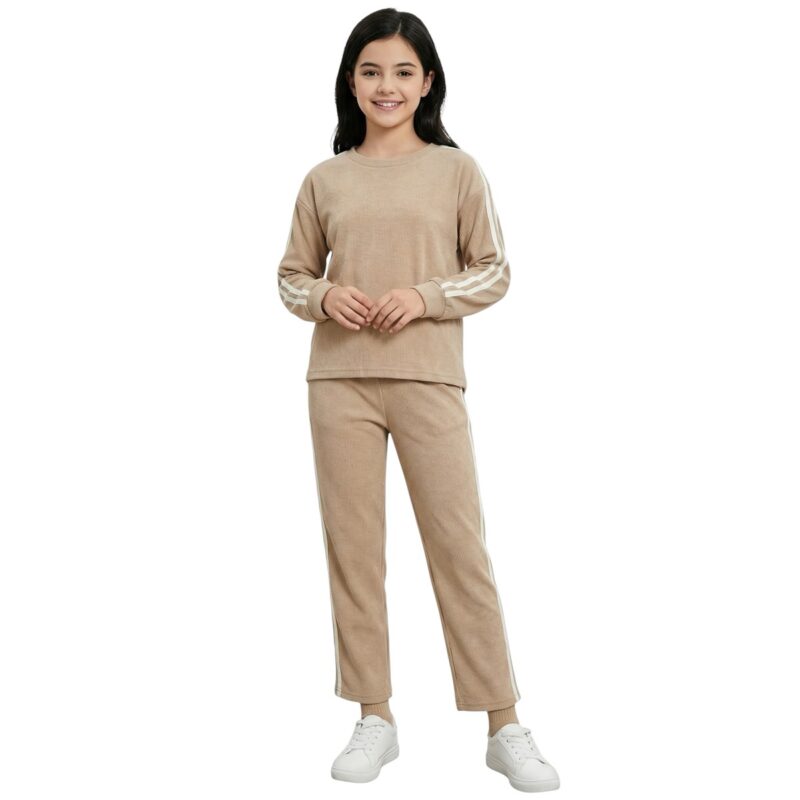 AZ σετ μπλούζα με παντελόνα από πλεκτό ύφασμα «The Perfect Beige»