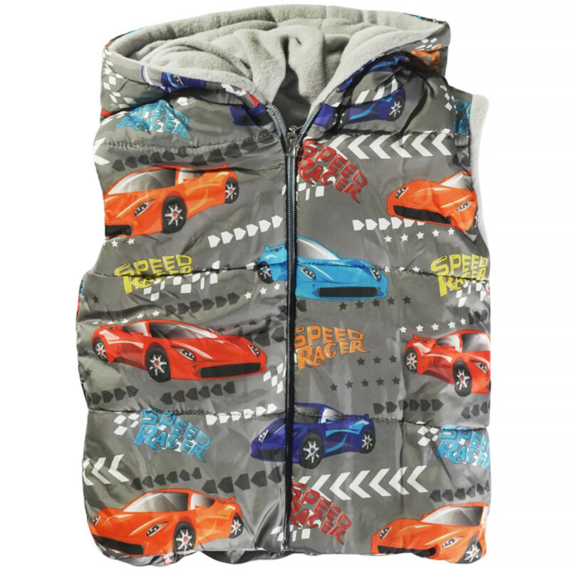 Audino Kids αμάνικο puffer μπουφάν με κουκούλα «Speed Racer»