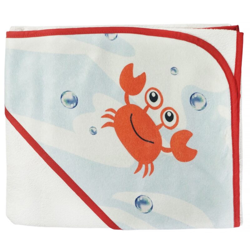 Buude Kids μπουρνουζοπετσέτα «Baby Crab» (0,90 cm x 0,90 cm)