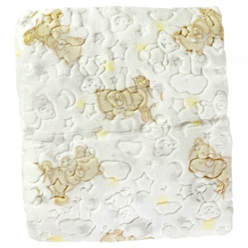 Golden Spring βελουτέ βρεφική κουβέρτα για κούνια «Grey Teddies» 1,04 cm x 1,26 cm