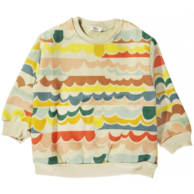 Difa φούτερ μπλούζα με χνούδι «Rainbow»