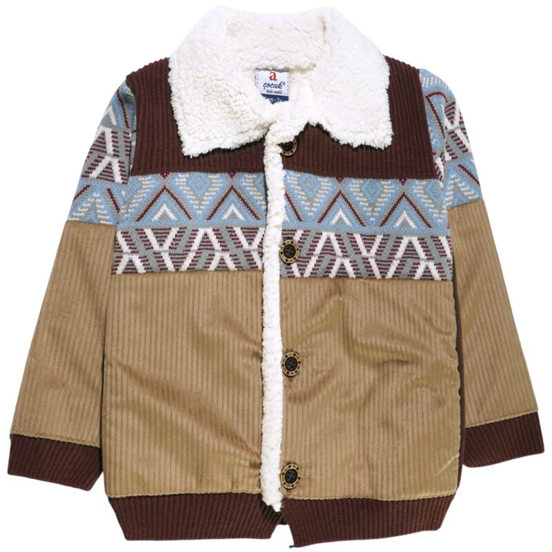 Cocuk Kids πλεκτή ζακέτα με γουνάκι «Cold Winter»