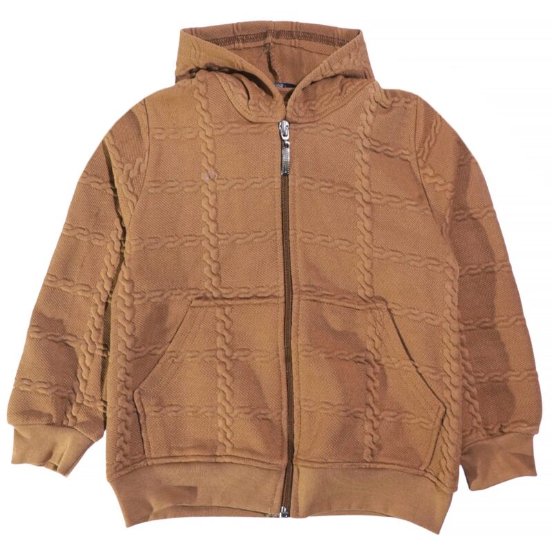 CMK Kids ζακέτα με κουκούλα από λεπτό ύφασμα «Coffee»