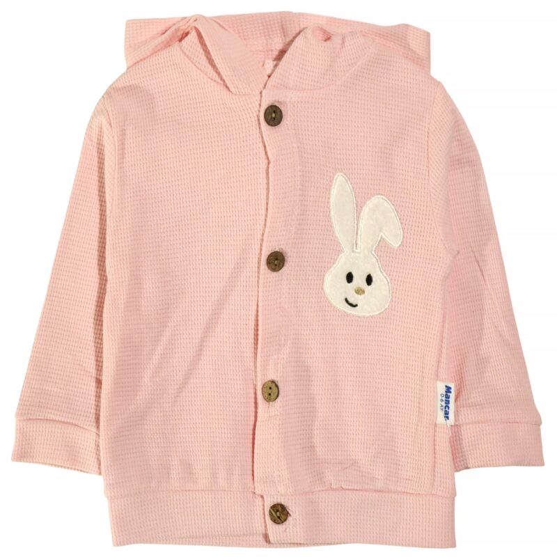 Mancar βρεφική ζακετούλα με κουκούλα από λεπτό ύφασμα «Delicate Rabbit»