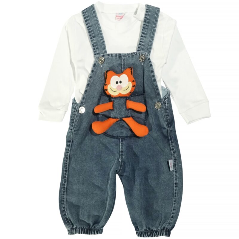 Baby Icon σετ τζιν σαλοπέτα με μπλούζα «Tiger»