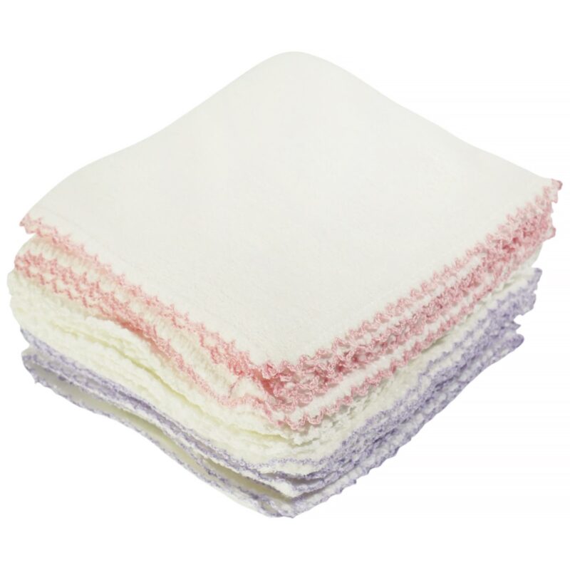 Eke Baby σετ λαβέτες (πανάκια) έξι τεμαχίων από πετσετέ ύφασμα «Just A Girl» (0,28cm x 0,28cm)