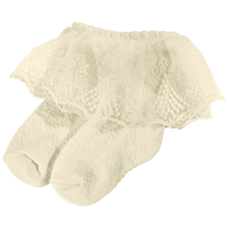 Olay Socks καλτσούλες με τούλι «Ecru Celebrate»