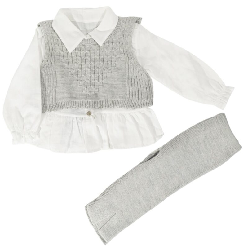 Becol βρεφικό πλεκτό σετ τριών τεμαχίων «Perfect Warmth»