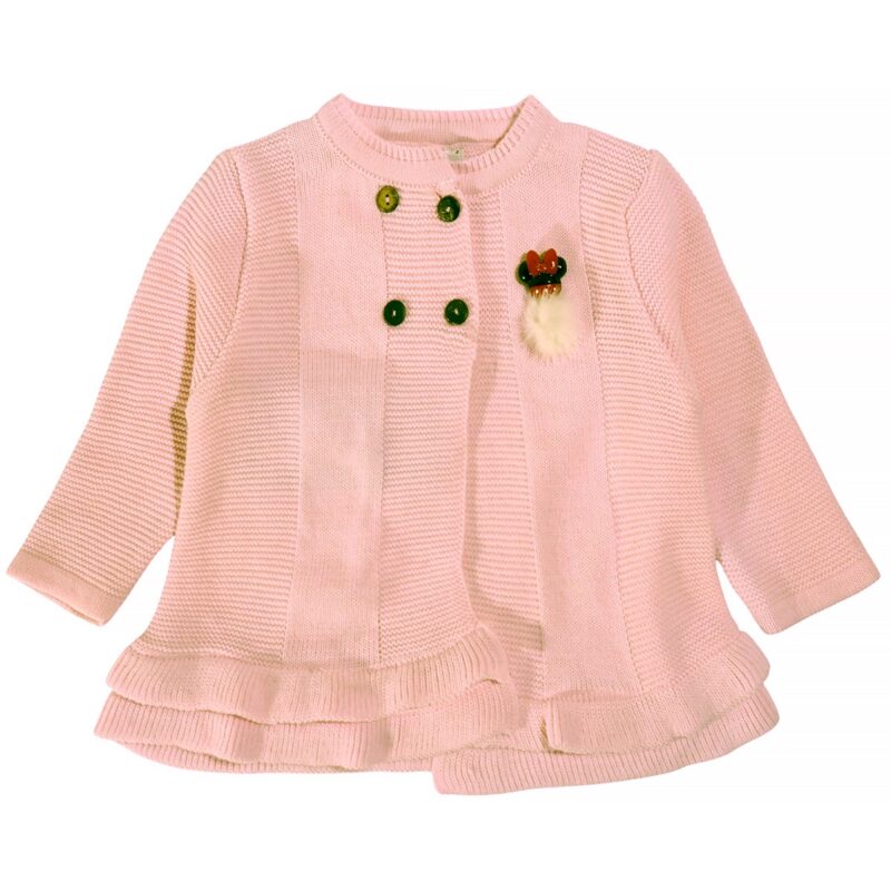 Becol βρεφική εποχιακή πλεκτή ζακετούλα «Delicate Pink»