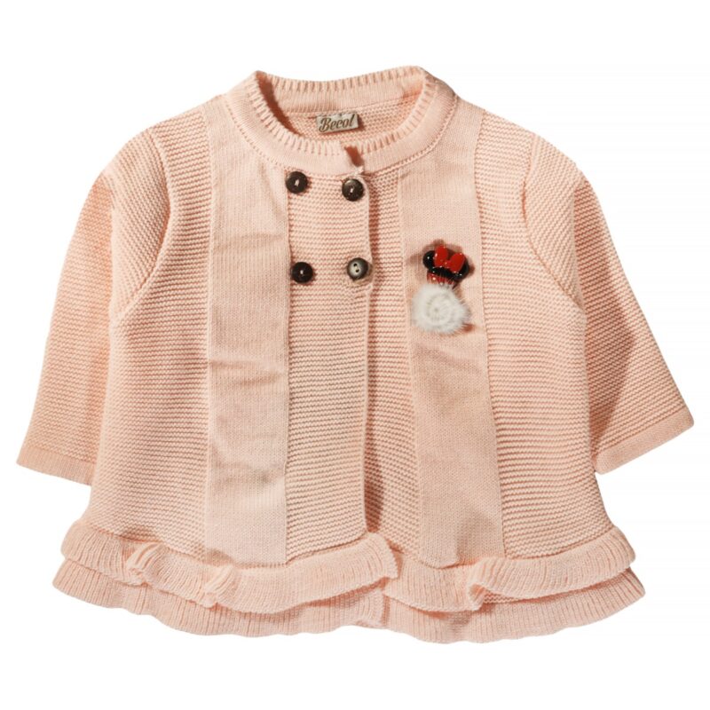 Becol βρεφική εποχιακή πλεκτή ζακετούλα «Delicate Salmon»