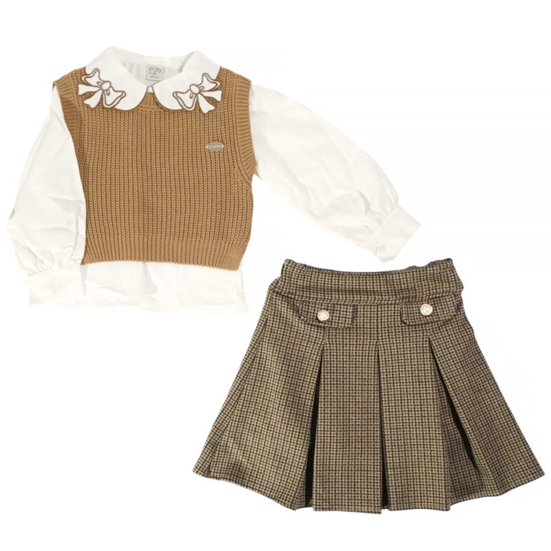 Eray σετ γιλέκο, πουκάμισο και φούστα «Classic Beats»