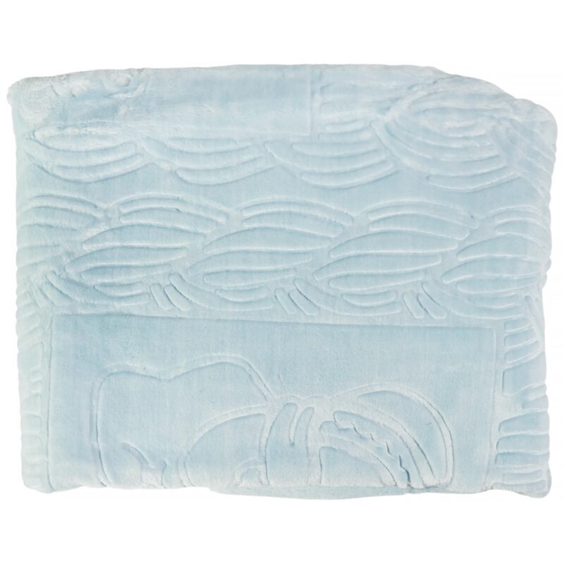 Recos βελουτέ κουβέρτα για κούνια «Blue Waves» (1,00 m x 1,20 m)